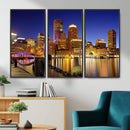 Boston Wall Art Canvas Print, Boston City Downtown Night by MyGreatCanvas | Canvas Wall Art Prints | Photo Prints & Wall Decor