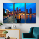 Boston Wall Art Canvas Print, Boston City Downtown Night by MyGreatCanvas | Canvas Wall Art Prints | Photo Prints & Wall Decor