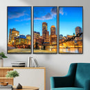 Boston Wall Art Canvas Print, Boston City Downtown Night by MyGreatCanvas | Canvas Wall Art Prints | Photo Prints & Wall Decor