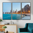Chicago Wall Art Canvas Print, Chicago City Downtown Night by MyGreatCanvas | Canvas Wall Art Prints | Photo Prints & Wall Decor