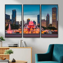 Chicago Wall Art Canvas Print - Chicago City Downtown Night by MyGreatCanvas | Canvas Wall Art Prints | Photo Prints & Wall Decor