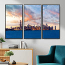 Chicago Wall Art Canvas Print - Chicago City Downtown Night by MyGreatCanvas | Canvas Wall Art Prints | Photo Prints & Wall Decor