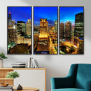 Chicago Wall Art Canvas Print - Chicago City Downtown Night by MyGreatCanvas | Canvas Wall Art Prints | Photo Prints & Wall Decor