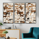 Large Longhorn Wall Art Canvas Print - Abstract Cow Animal by MyGreatCanvas | Canvas Wall Art Prints | Photo Prints & Wall Decor