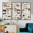 Abstract Texas Cow Canvas Print for Cabin and Western Home by MyGreatCanvas | Canvas Wall Art Prints | Photo Prints & Wall Decor