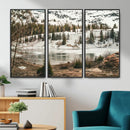 Snowy Mountain Landscape Wall Art Canvas Print, Alpine Pine by MyGreatCanvas | Canvas Wall Art Prints | Photo Prints & Wall Decor