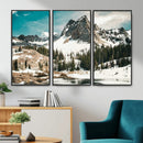 Snowy Mountain Wall Art Canvas Print, Alpine Pine Forest by MyGreatCanvas | Canvas Wall Art Prints | Photo Prints & Wall Decor