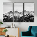 Black and White Mountain Wall Art Canvas Print, Snowy Alpine by MyGreatCanvas | Canvas Wall Art Prints | Photo Prints & Wall Decor