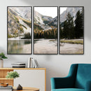Lake Braies Alpine Landscape Wall Art Canvas Print, by MyGreatCanvas | Canvas Wall Art Prints | Photo Prints & Wall Decor