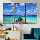 Caribbean Ocean Pier Seascape Wall Art Canvas Print, by MyGreatCanvas | Canvas Wall Art Prints | Photo Prints & Wall Decor