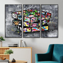 Graffiti Cube Abstract Street Art Wall Art Canvas Print by MyGreatCanvas | Canvas Wall Art Prints | Photo Prints & Wall Decor