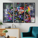 Graffiti Motorcycle Wall Art Canvas Print, Urban Street Art by MyGreatCanvas | Canvas Wall Art Prints | Photo Prints & Wall Decor