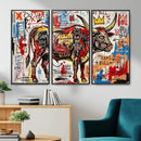 Texas Bull Wall Art Canvas Print, Abstract Graffiti Bull by MyGreatCanvas | Canvas Wall Art Prints | Photo Prints & Wall Decor