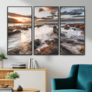 Rocky Coast Ocean Sunset Wall Art Canvas Print, Dramatic by MyGreatCanvas | Canvas Wall Art Prints | Photo Prints & Wall Decor