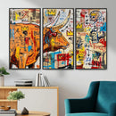 Basquiat Style Bull Graffiti Wall Art Canvas Print, Street by MyGreatCanvas | Canvas Wall Art Prints | Photo Prints & Wall Decor