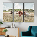 Texas Longhorn Cattle Wall Art Canvas Print, Rustic Ranch by MyGreatCanvas | Canvas Wall Art Prints | Photo Prints & Wall Decor