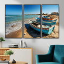 Coastal Fishing Boats Wall Art Canvas Print, Sunset Beach by MyGreatCanvas | Canvas Wall Art Prints | Photo Prints & Wall Decor