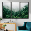Misty Pine Forest Wall Art Canvas Print, Foggy Evergreen by MyGreatCanvas | Canvas Wall Art Prints | Photo Prints & Wall Decor