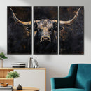 Abstract Longhorn Bull Wall Art Canvas Print – Rustic by MyGreatCanvas | Canvas Wall Art Prints | Photo Prints & Wall Decor