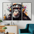 Dj Monkey Wall Art Canvas Print – Colorful Pop Art Banksy by MyGreatCanvas | Canvas Wall Art Prints | Photo Prints & Wall Decor
