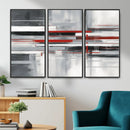 Gray Red Abstract Wall Art Canvas Print, Modern Abstract by MyGreatCanvas | Canvas Wall Art Prints | Photo Prints & Wall Decor