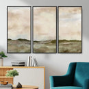 Muted Watercolor Hill Landscape Print — Beige Taupe Cloudy by MyGreatCanvas | Canvas Wall Art Prints | Photo Prints & Wall Decor