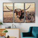 Texas Longhorn Wall Art Canvas Print – Western Cattle Ranch by MyGreatCanvas | Canvas Wall Art Prints | Photo Prints & Wall Decor