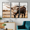 Texas Longhorn Bull Rustic Wall Art Canvas Print, Western by MyGreatCanvas | Canvas Wall Art Prints | Photo Prints & Wall Decor