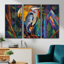 Colorful Heron Wall Art Canvas Print Tropical Bird Abstract by MyGreatCanvas | Canvas Wall Art Prints | Photo Prints & Wall Decor