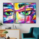 Colorful Abstract Face Wall Art Canvas Print – Modern Pop by MyGreatCanvas | Canvas Wall Art Prints | Photo Prints & Wall Decor