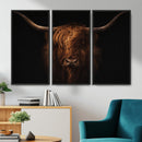 Highland Cow Wall Art Canvas Print – Moody Dark Rustic by MyGreatCanvas | Canvas Wall Art Prints | Photo Prints & Wall Decor