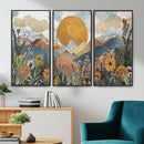 Boho Mountain Landscape Large Wall Art, Horizontal Gold by MyGreatCanvas | Canvas Wall Art Prints | Photo Prints & Wall Decor