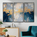 Blue Gold Abstract Large Framed Canvas Wall Art, Modern by MyGreatCanvas | Canvas Wall Art Prints | Photo Prints & Wall Decor