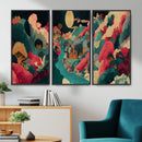 Colorful Japanese Landscape Print: Maximalist Panoramic Wall by MyGreatCanvas | Canvas Wall Art Prints | Photo Prints & Wall Decor