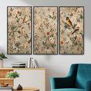 Vintage Birds and Flowers Wall Art Canvas Print, Botanical by MyGreatCanvas | Canvas Wall Art Prints | Photo Prints & Wall Decor