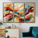 Geometric Abstract Wall Art Canvas Print, Orange Blue by MyGreatCanvas | Canvas Wall Art Prints | Photo Prints & Wall Decor