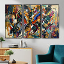 Geometric Abstract Wall Art Canvas Print, Orange Blue by MyGreatCanvas | Canvas Wall Art Prints | Photo Prints & Wall Decor