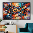 Geometric Abstract Wall Art Canvas Print, Orange Blue by MyGreatCanvas | Canvas Wall Art Prints | Photo Prints & Wall Decor