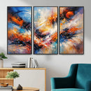 Lyrical Abstraction Wall Art Canvas Print, Orange Blue by MyGreatCanvas | Canvas Wall Art Prints | Photo Prints & Wall Decor