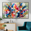 Geometric Abstract Wall Art Canvas Print, Orange Blue by MyGreatCanvas | Canvas Wall Art Prints | Photo Prints & Wall Decor