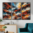 Lyrical Abstrac Wall Art Canvas Print, Orange Blue Abstract by MyGreatCanvas | Canvas Wall Art Prints | Photo Prints & Wall Decor