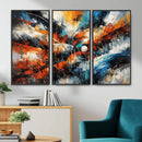 Geometric Abstract Wall Art Canvas Print, Orange Blue by MyGreatCanvas | Canvas Wall Art Prints | Photo Prints & Wall Decor