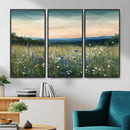 Wildflower Meadow Oil Painting Canvas — Daisy Lavender