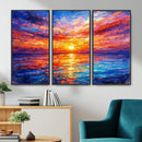 Colorful Knife Ocean Sunset Canvas — Orange Pink Teal by MyGreatCanvas | Canvas Wall Art Prints | Photo Prints & Wall Decor