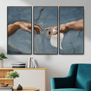 Funny Bathroom Canvas Wall Art, Michelangelo Creation of by MyGreatCanvas | Canvas Wall Art Prints | Photo Prints & Wall Decor