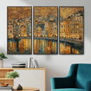 Gustav Klimt Golden Cityscape Wall Art Canvas Print, Framed by MyGreatCanvas | Canvas Wall Art Prints | Photo Prints & Wall Decor
