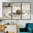 Zen Garden Stone Sand Canvas | Japanese Rock Garden Wall Art by MyGreatCanvas | Canvas Wall Art Prints | Photo Prints & Wall Decor