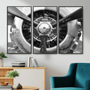 Vintage Propeller Plane Wall Art Canvas Print, Black and by MyGreatCanvas | Canvas Wall Art Prints | Photo Prints & Wall Decor