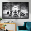 Airplane Wall Art Canvas Print, Black and White Jet Aircraft by MyGreatCanvas | Canvas Wall Art Prints | Photo Prints & Wall Decor