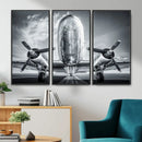 Propeller Plane Wall Art Canvas Print, Black and White by MyGreatCanvas | Canvas Wall Art Prints | Photo Prints & Wall Decor